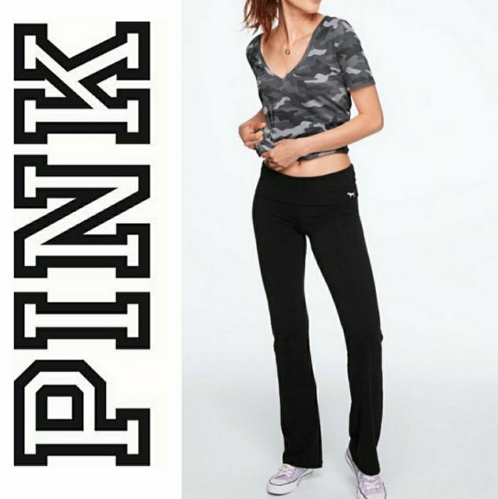 Victoria's Secret PINK Flare Yoga Pants Black M